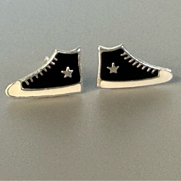Sterling Silver Sneaker Stud Earrings – Fun, Novelty Design for Everyday Wear - Picture 11 of 14